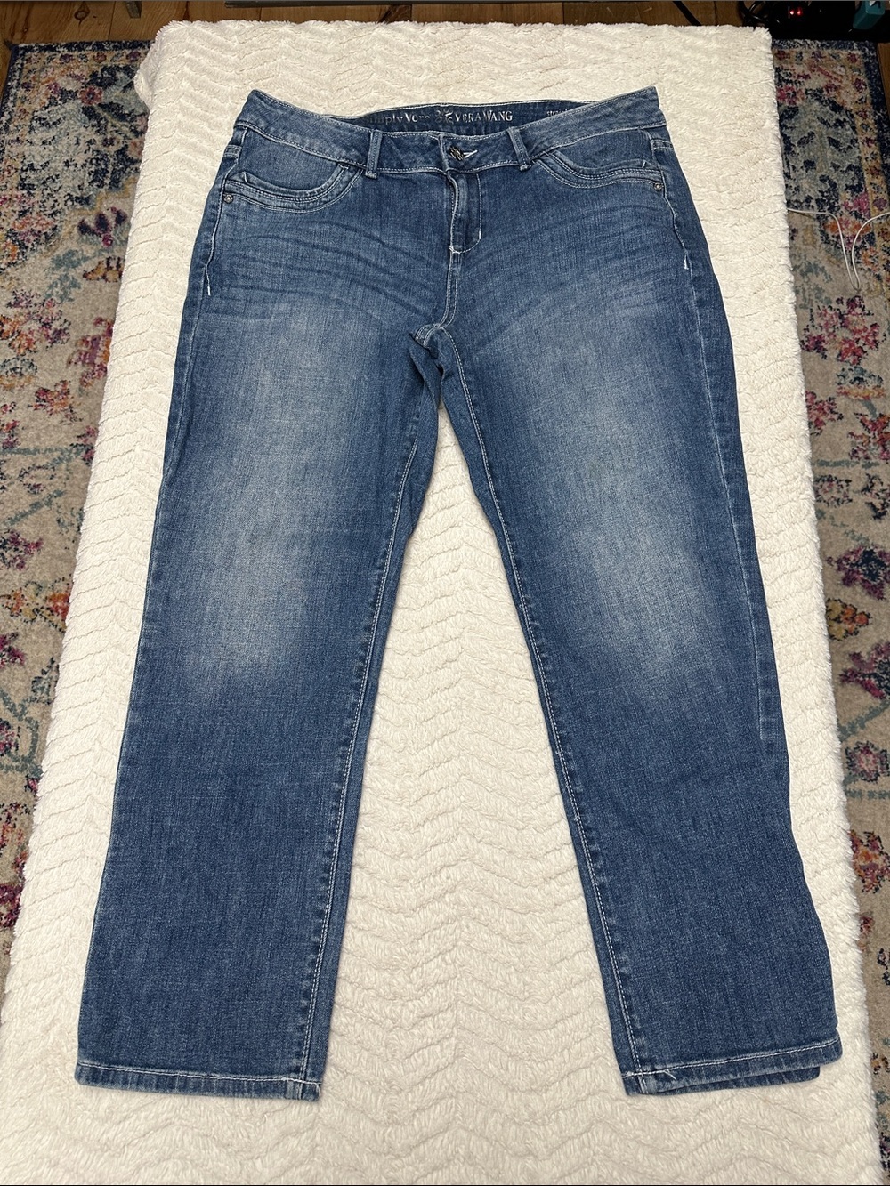 Simply Vera Vera Wang Straight Ankle Jeans Denim Pants 12